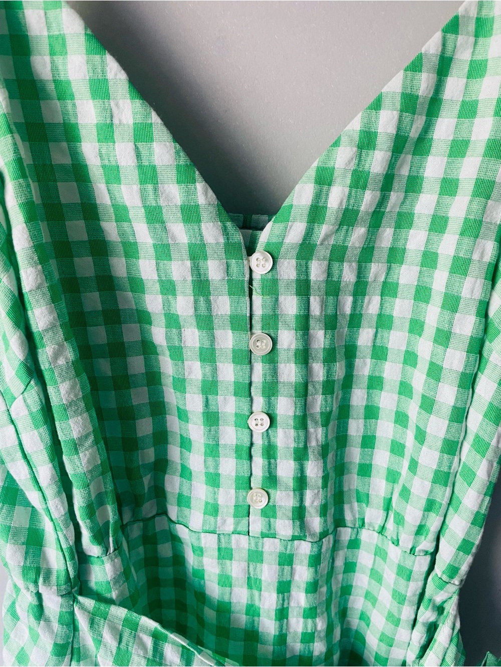 FRNCH Paris Gingham Green Dress - Picture 2 of 7